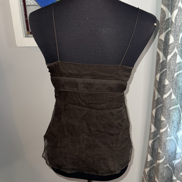 J Crew Y2K Chocolate Brown Silk Cami Top - Picture 4 of 6